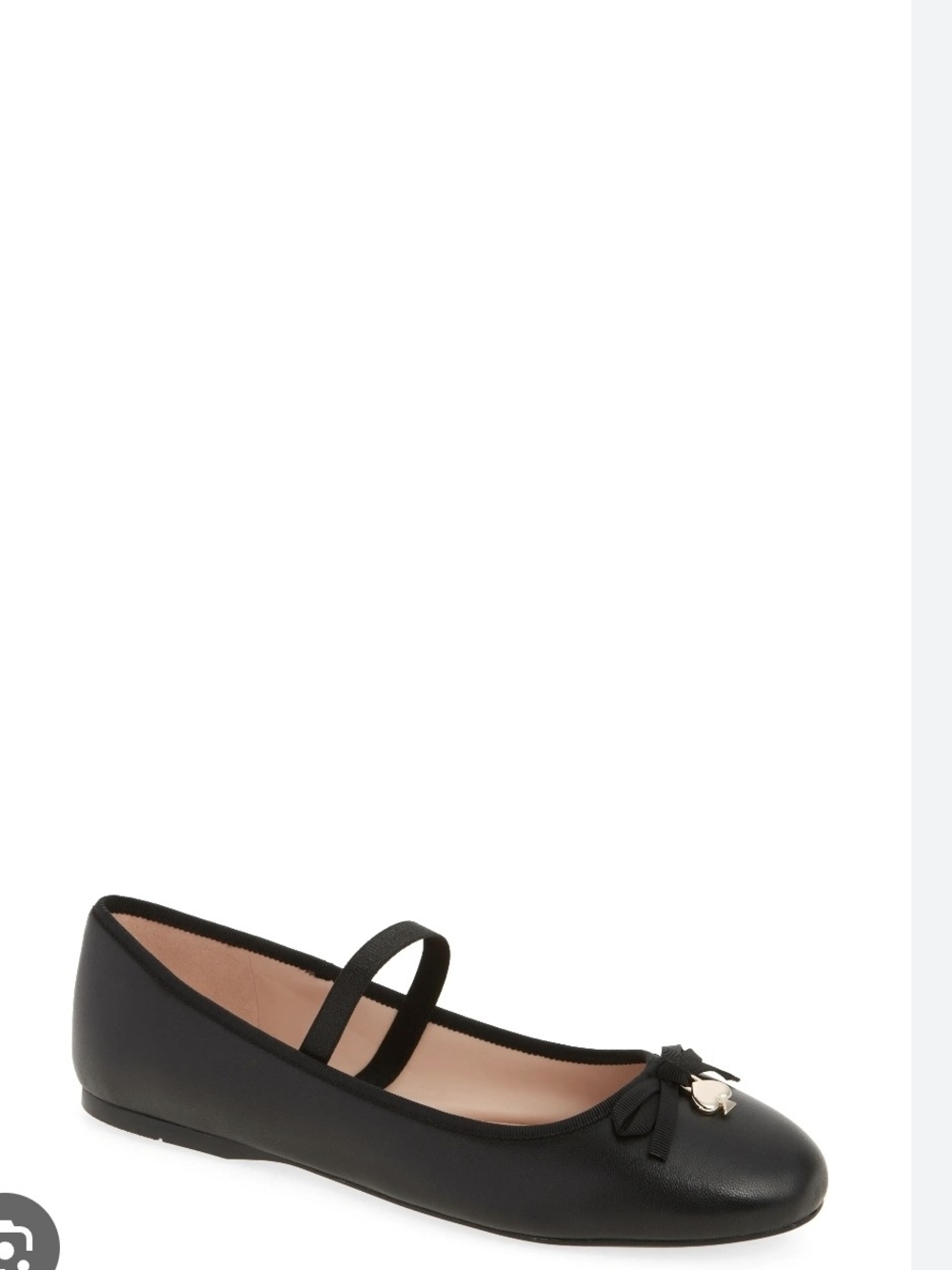 Kate spade New York 11M black flats with bow/emblem